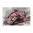 Non-Woven Thin Type Floral Printed Rug with Intricate Red and Blue Botanical Design for Indoor Home Decor-126332185