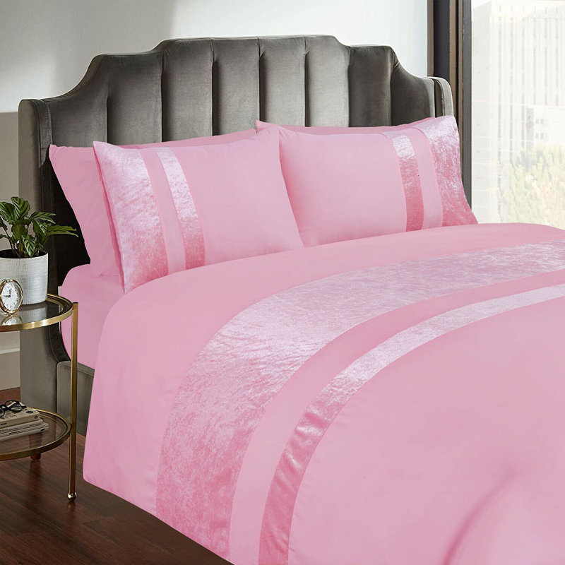 Aptos Bedding, Pink, King Duvet Cover + 2 Standard Pillowcases