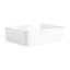 Lavabo de salle de bain rectangulaire en céramique blanc au-dessus du comptoir - Glacis Modern Decor