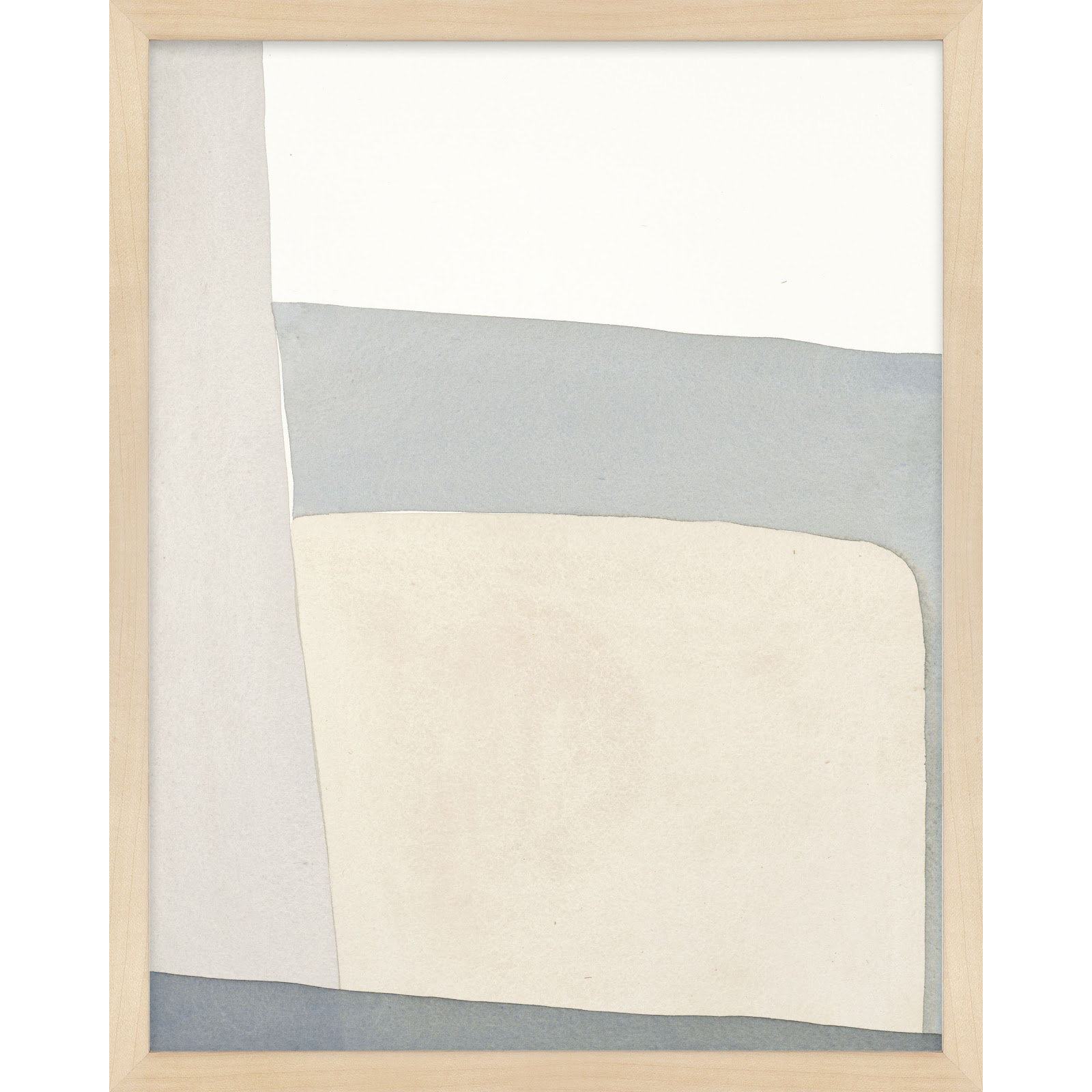 Simple Grey by Julia Balfour, Brown Framed Paper, 20" H x 16" W x 1.25" D