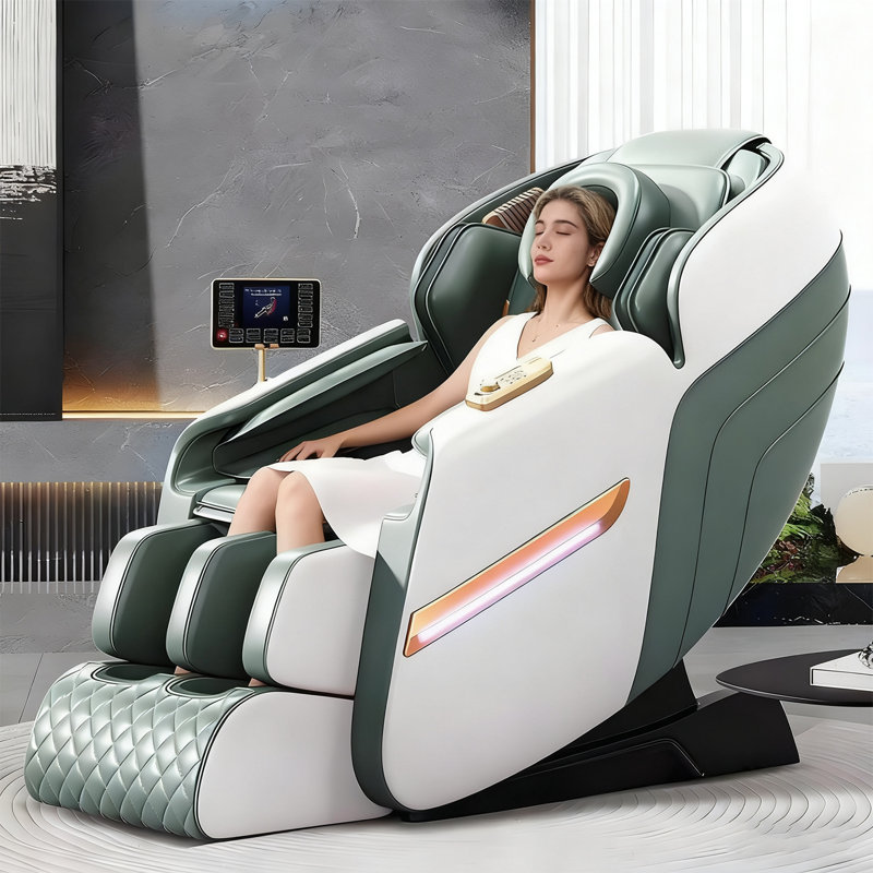 Fauteuil de massage électrique multifonctionnel ergonomique vert