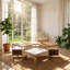 Christopher Knight Home 39.4" W x 39.4" D x 15.7" H Set of 4 Square MDF Nesting Coffee Tables