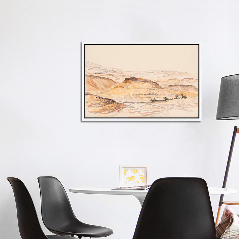 Nahal Nizana by Itzu Rimmer - Print on Canvas, 101.6 cm H x 66.04 cm W, White Framed