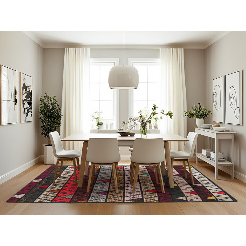 Abstract Indoor Rug, Rectangle 7' x 10'