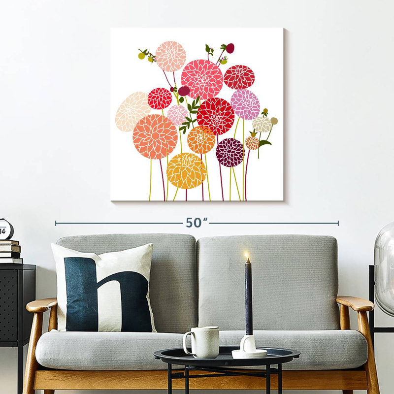 Colorful Round Dahlias