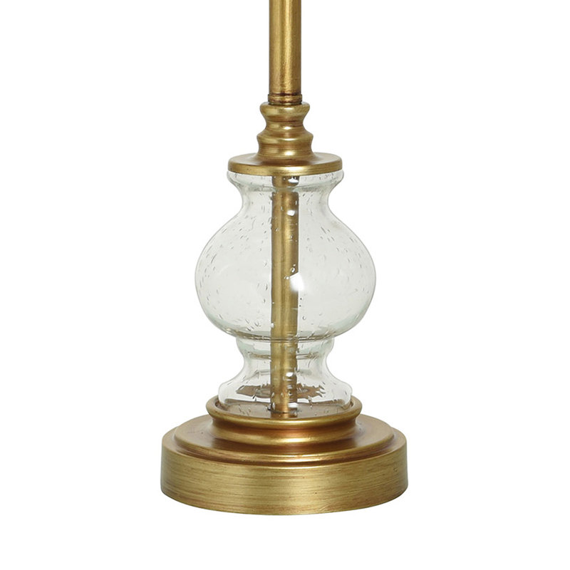 Yenni - Lampe de buffet en métal avec verre transparent - Abat-jour blanc cassé, Laiton