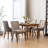 Dining Chair Of Two, Thickened Fabric Upholstery, Solid Wood Legs, Bronze Trim, Beige Pattern, Fascinating Space, Sw2207bg 2 Chairs, Luxurious Fabric, Frame, , & , Alluring,-520736008