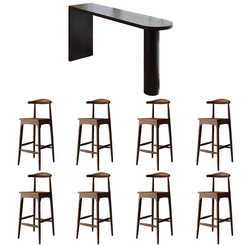 Small high bar table and chair, 41.3"H x 86.6"L x 17.7"W