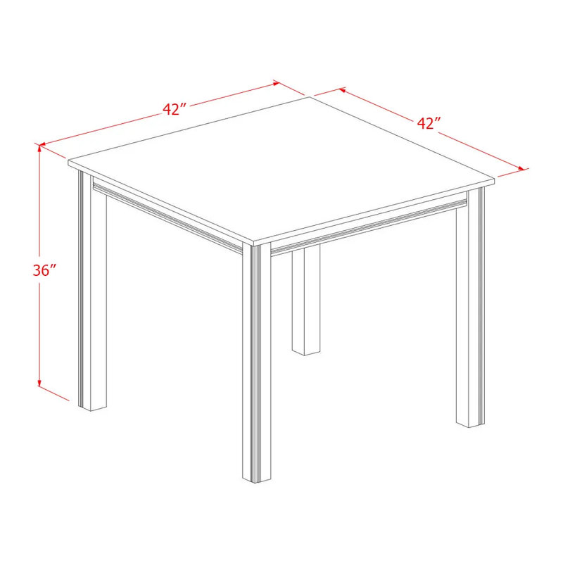 Ensemble de salle à manger en bois d'hévéa à hauteur de comptoir Crescio, 3 (1 table + 2 chaises)