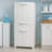 Storage Cabinet with 2 Adjustable Shelves and Center Drawer-58646990