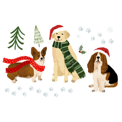 Holidogs Collection A by Victoria Barnes - Graphic Art Print