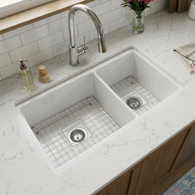Cape Nantucket Sinks 60/40 Dualmount Fireclay Sink
