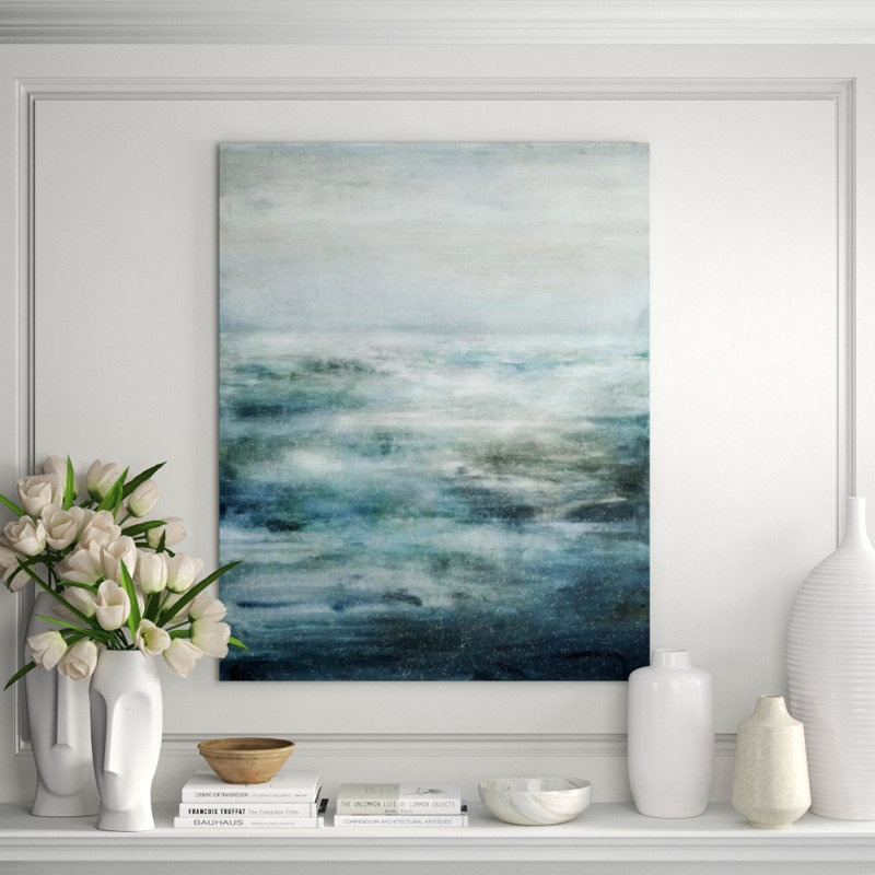 Sunshine On The Beach Painting by Barclay Butera, Brush Gel , 30" H x 24" W x 1.5" D