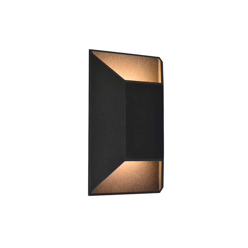 Cassin LED Wall Light, 12" H x 7" W x 3.75" D, Black