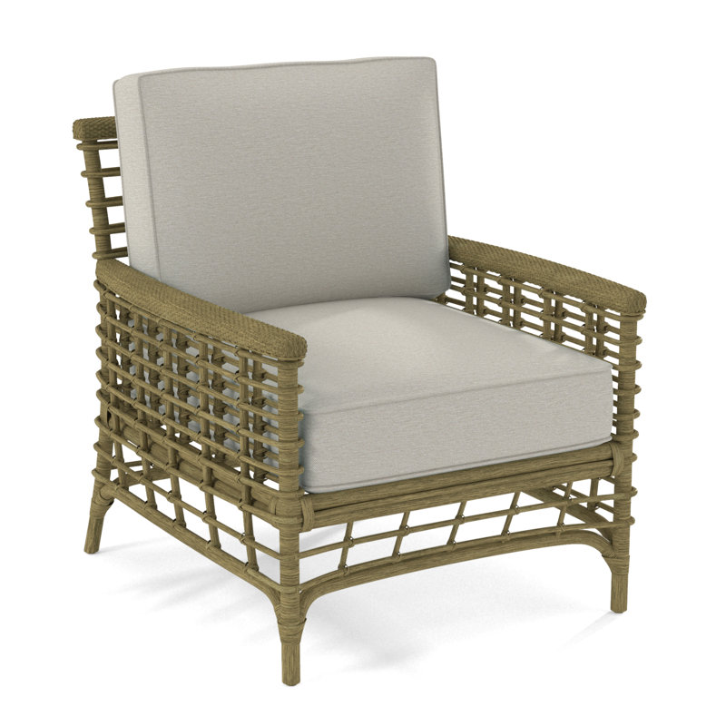 Fauteuil de Luca, Tissu performance blanc 0851-94, Laiton