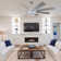 72" Modern 8-Blade Ceiling Fan with Lights and Remote, 6-Speed Reversible Fan
