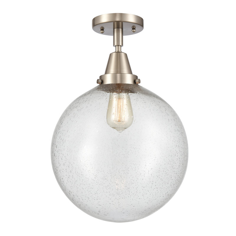 Plafonnier encastré Alphonsa, Ampoule non incluse, Oui, Nickel satiné brossé