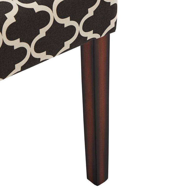 Chaise rembourrée en bois massif Lancaster, Noir vulcain
