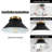 1-Light Black And Gold Flush Mount Light