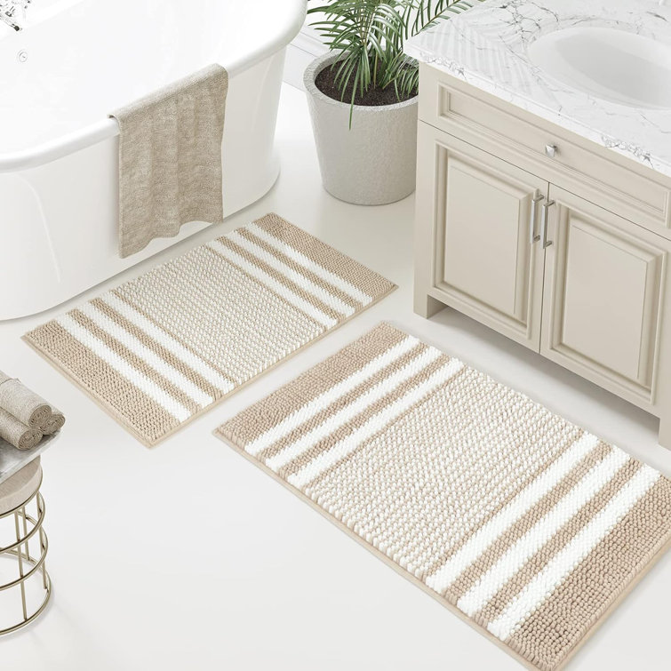 Chenille Bath Rug with Non-Slip Backing Hokku Designs