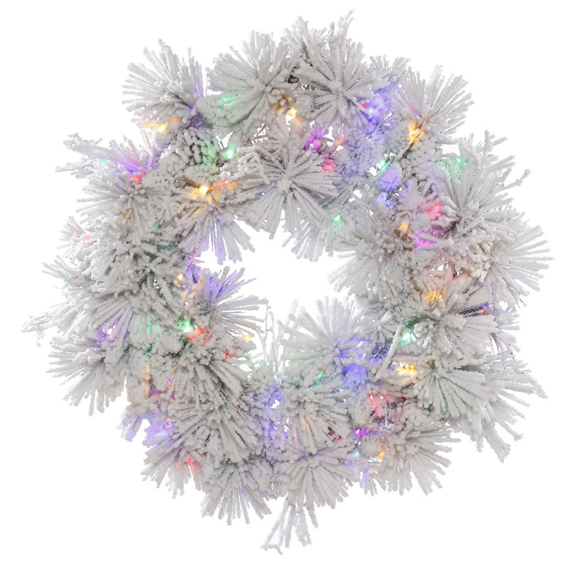 Couronne artificielle floquée en Alberta, H 36 po x l 36 po x P 3 po, Multi