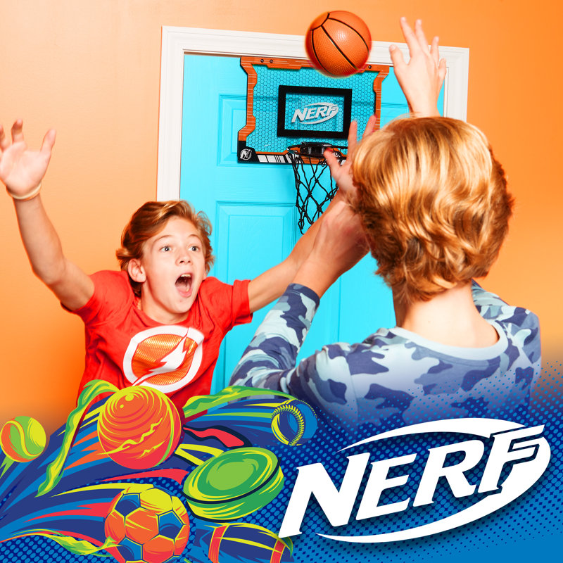 Orange Mini Basketball Hoop Set with Steel Rim