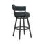 Tabouret de bar pivotant Olney à dossier incurvé et revêtement en tissu, hauteur comptoir ou bar-587578509-587578546
