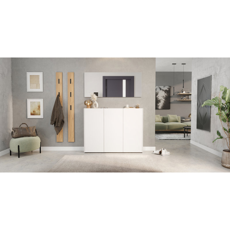 15 Pair Shoe Storage Cabinet, White