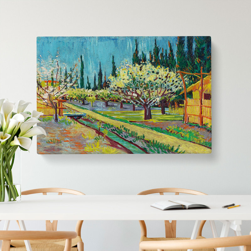 Orchard Bordered by Vincent Van Gogh - Wrapped Canvas, 40cm H x 60cm W x 3cm D