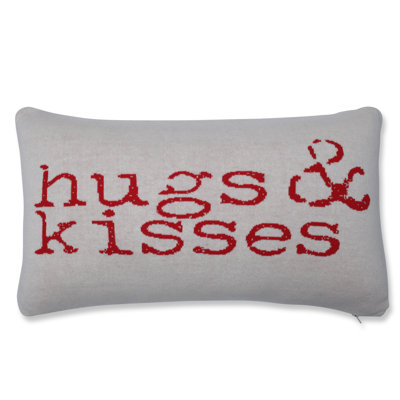  Coussin en coton Hugs and Kisses