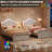 Twin Size Bed Frame with LED Lights & Velvet Crystal Button Headboard, Upholstered Princess/Girl Platform Bed with Storage Drawer, Noise Free, No Box Spring Needed for Kids, Teens, Pink-1571003002