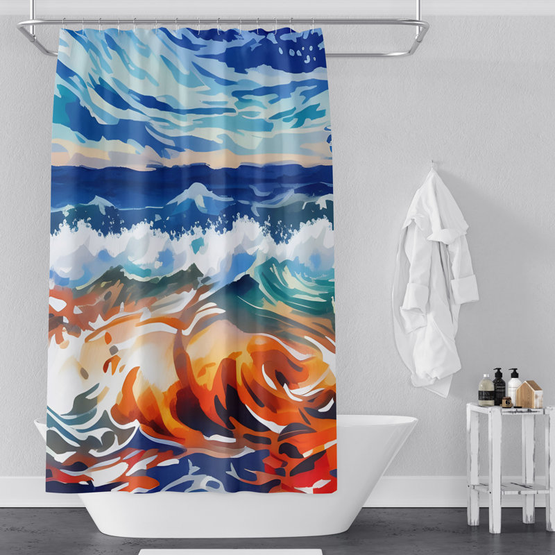 Comsa Abstract Shower Curtain, 72" H x 70" W