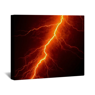 Bright Lightning Bolt Canvas Gallery Wrap in Many Sizes