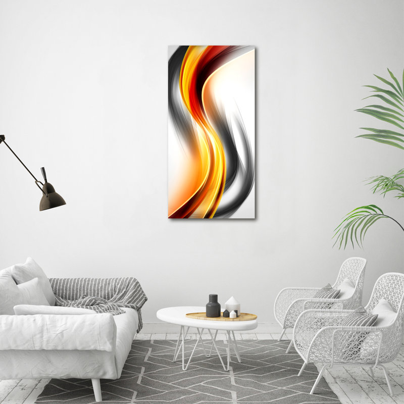 Aviram Waves Abstraction - Wrapped Canvas Print