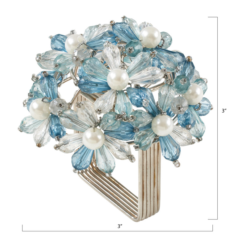 Metal Napkin Ring, Aqua