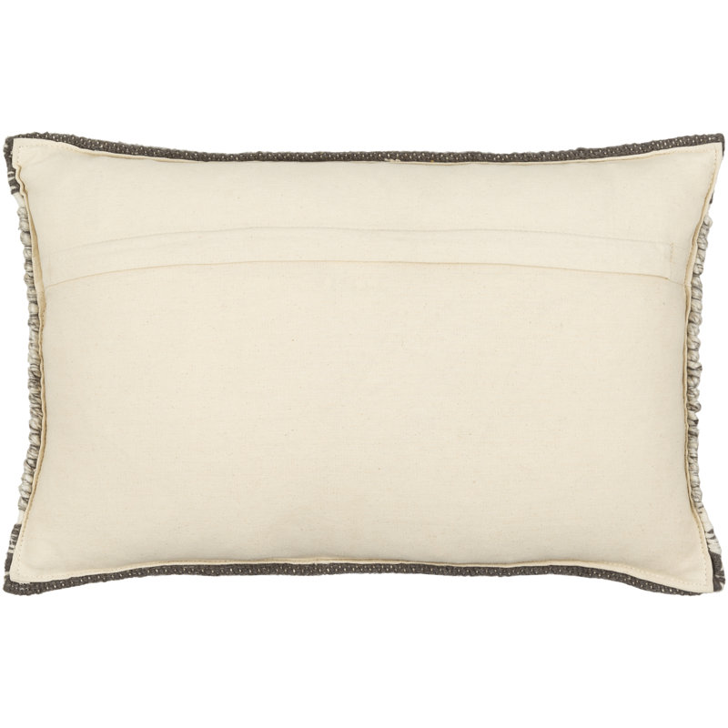 Doralia Embroidered Throw Pillow, Polyester/Polyfill, Gray