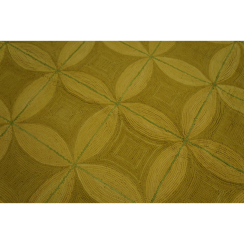 Hand Hooked Wool Geometric Area Rug