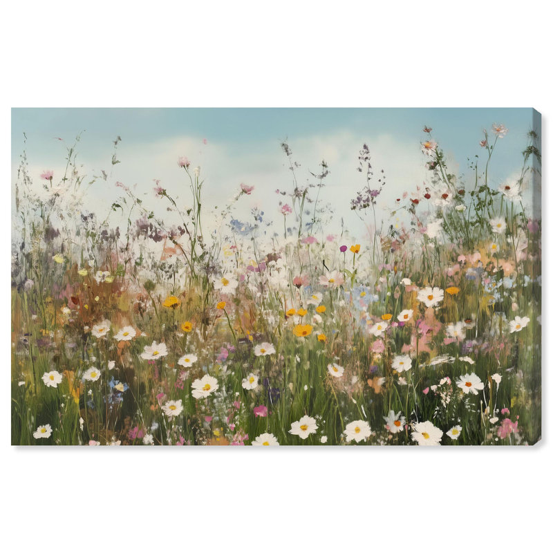 Art mural sur toile, "Glimmering Glade Garden III" par Art Remedy, Peinture sans cadre, Toile tendue, H 24 po x l 36 po