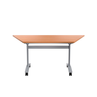 Buariki Trapezoid 4 Person Flip Top 160cm L Modular Training Table with Casters