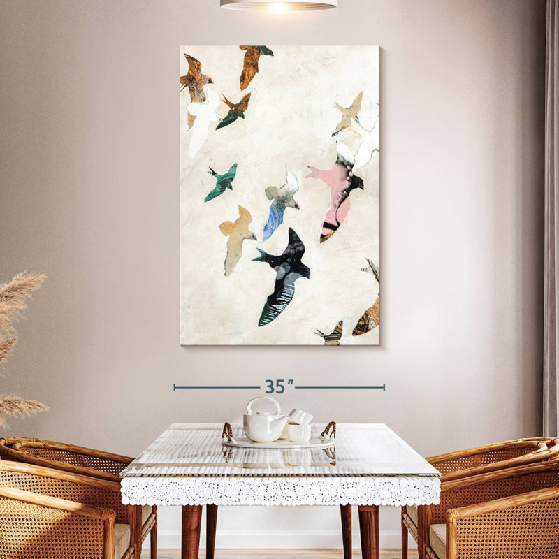Brampt Abstract Birds II, 51" H x 34" W