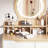 Cool Vanity Desk With 3 Open Shelves And 4 Drawer Storage For Bedroom Classy Dressing Table Drawers