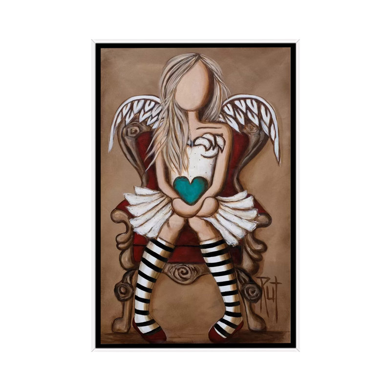 « Colette » par rut art Creations-impression d’art graphique, H 26 po x l 18 po x P 1,5 po, Toile blanche encadrée