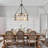 3 - Light Drum Solid Wood Caged Chandelier with Metal Accents