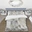 Ensemble de housse de couette Indigold Grey Peony II - Microfibre polyester-38757572