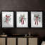 Christmas Holiday Art XVIII - Custom encadrée de qualité supérieure avec mat - 3 pièces-976301226-976301227