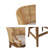Handcrafted Rattan Counter Stool 25" H