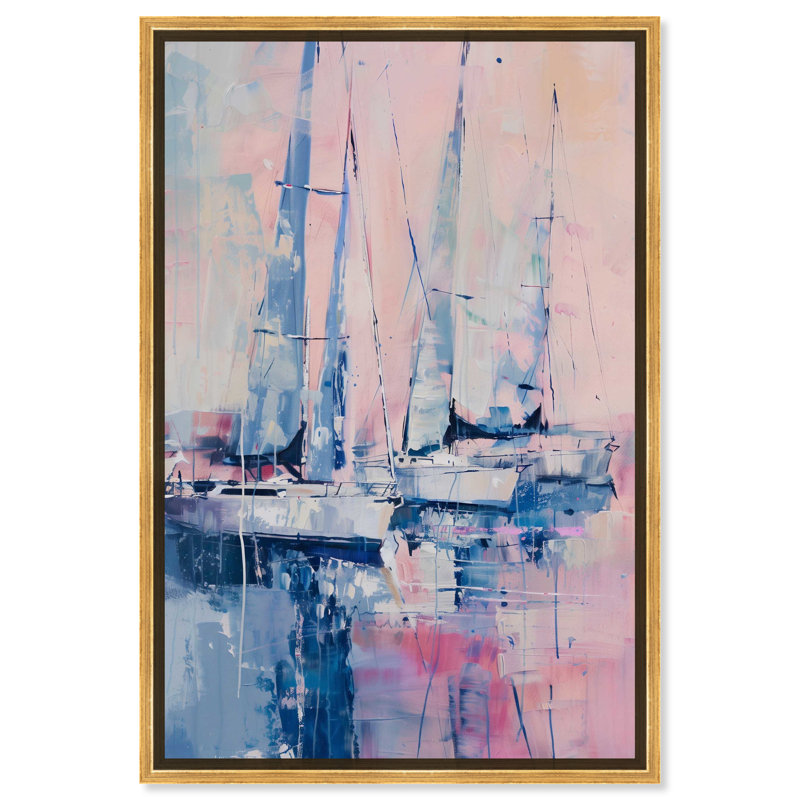Art mural sur toile encadrée 1 "Art Remedy Sea Breeze 57710, Cadre doré, H 46 po x l 31 po