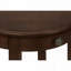 Table d'appoint ronde à 2 niveaux avec petit tiroir - placage brun espresso, 17,25 po x 17,25 po x H 22,75 po