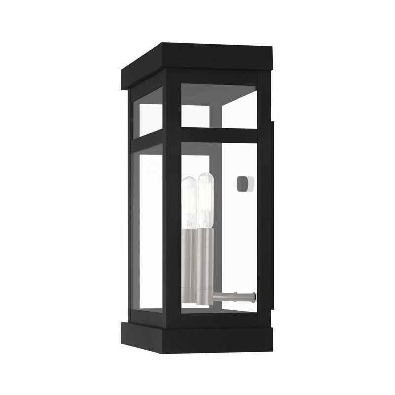 Lanterne murale d'extérieur à 2 ampoules Swann, Noir, H 15 po x l 9,25 po x P 6,38 po