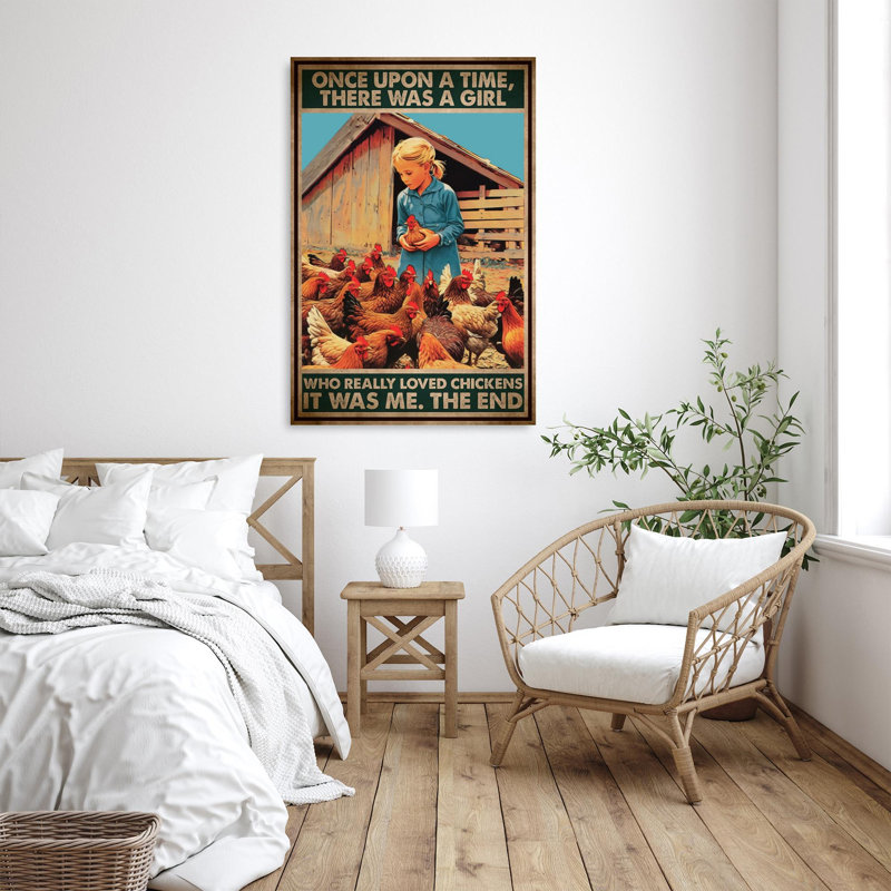 Azima Who Really Lived Chickens on Canvas, impression, H 36 po x l 24 po x P 1,25 po